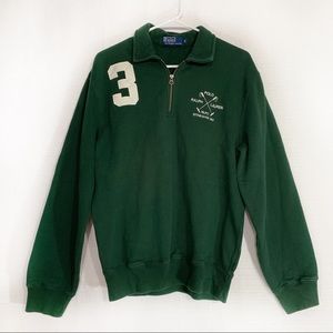 Men’s Polo Ralph Lauren Green Mid Zip Sweater M